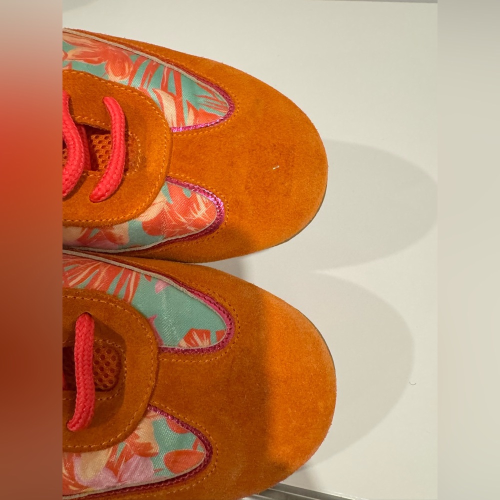 Versus Versace  orange floral sneakers - Picture 10 of 12